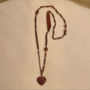 ✨NWOT Express Heart Rhinestone Necklace